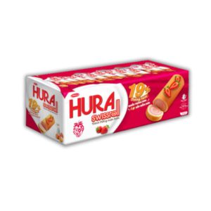 Bánh Hura Swissroll Bibica Bông Lan Trứng Cuộn Kem Nhiều Vị (Dâu, Cốm, Cam+C, Bơ Sữa) 360g