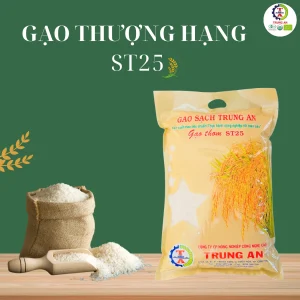 Gạo trắng sạch Trung An, tỷ lệ tấm 5%.